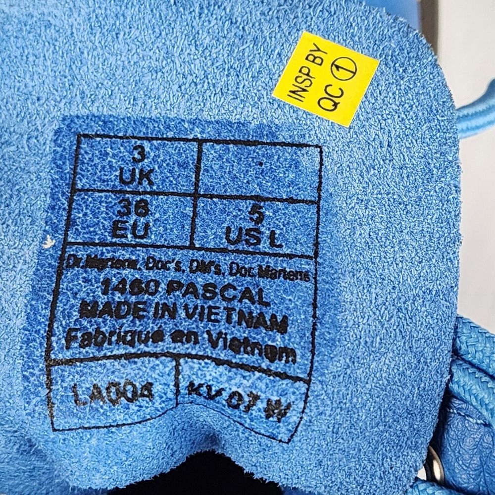 Dr. Martens 1460‎ Pascal Blue Virginia Leather Ankle Boots SIZE 5 - Picture 13 of 13